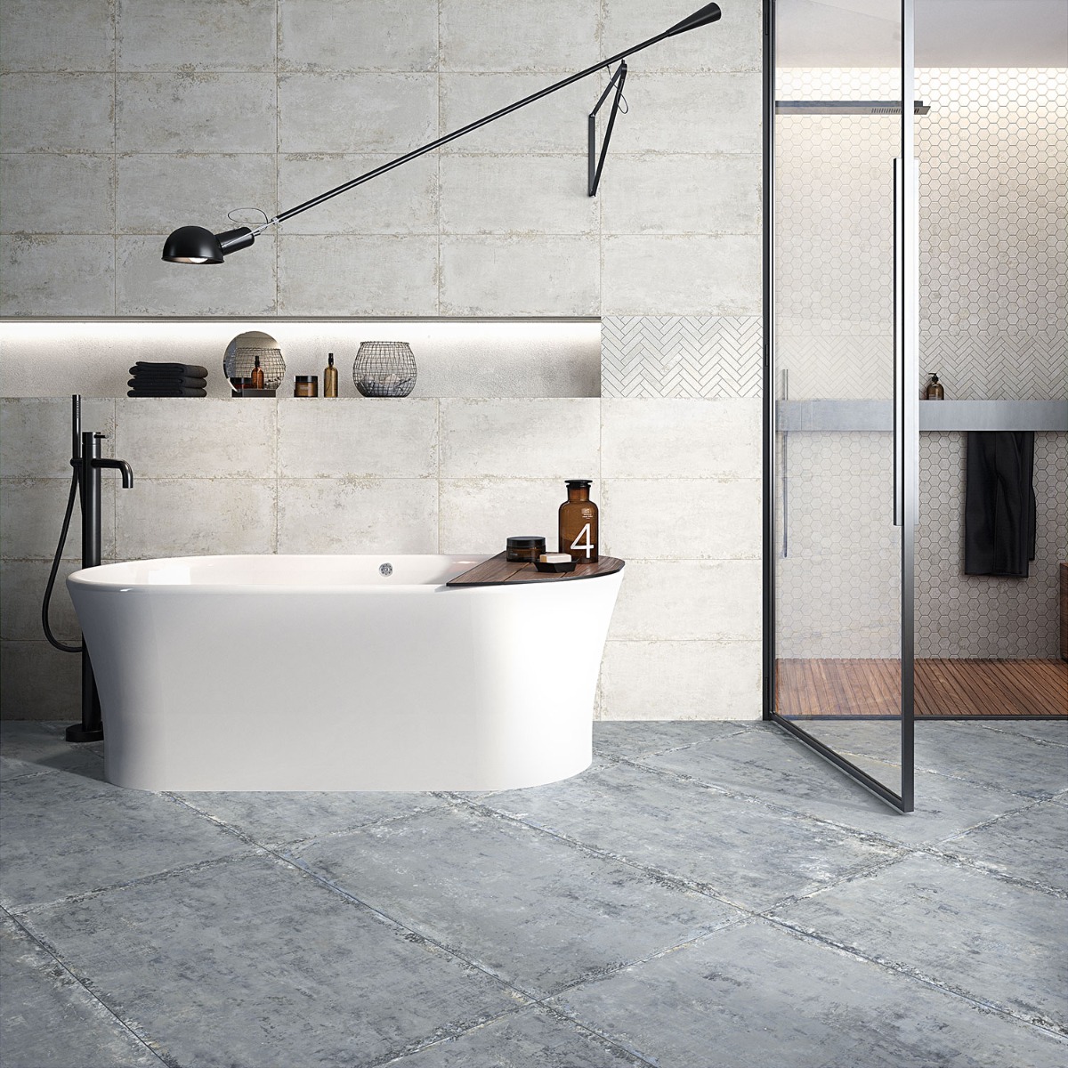 Artile Ocean Blue 24x48 Matte Porcelain Tile