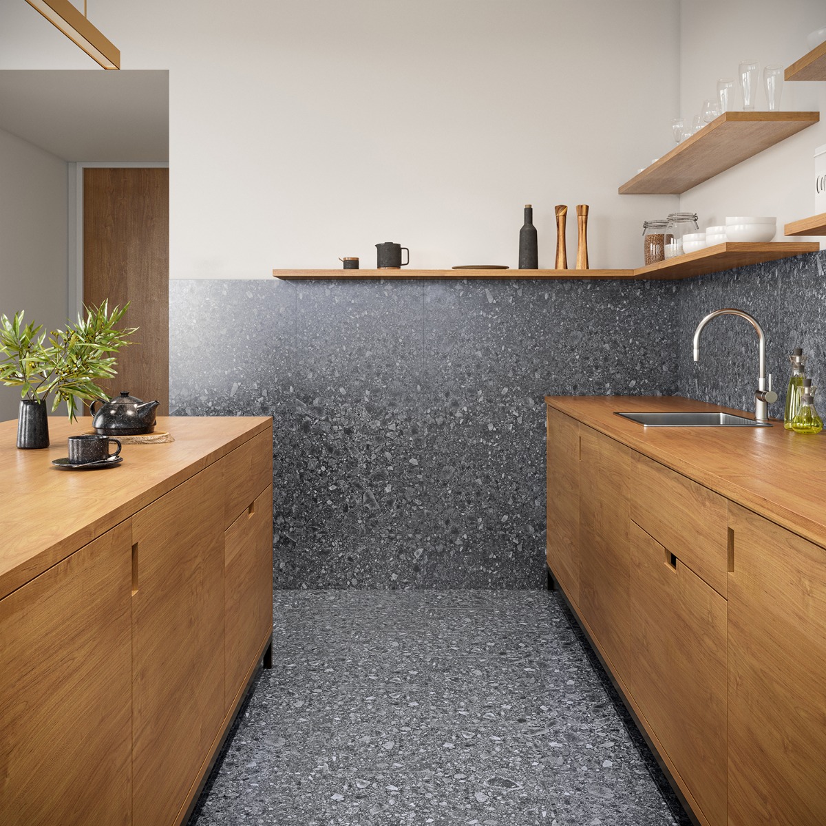 Norr LVT Charcoal 12x24 - 2.0mm/12mil Wear Layer -  Glue Down Matte Luxury Vinyl