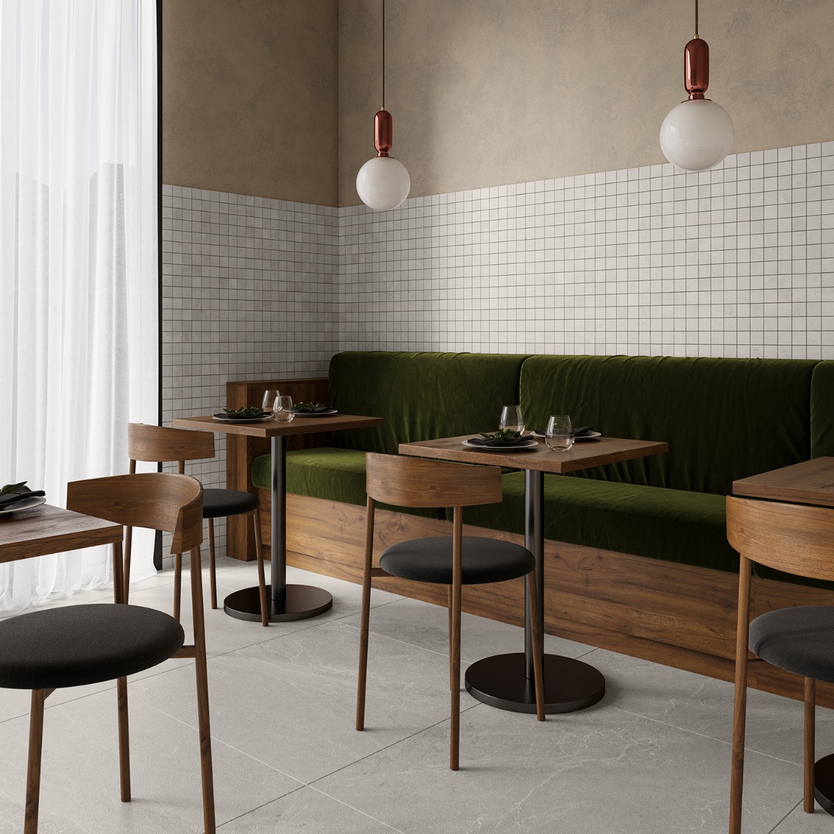 Montech Chalk White 36x36 Matte Porcelain Tile
