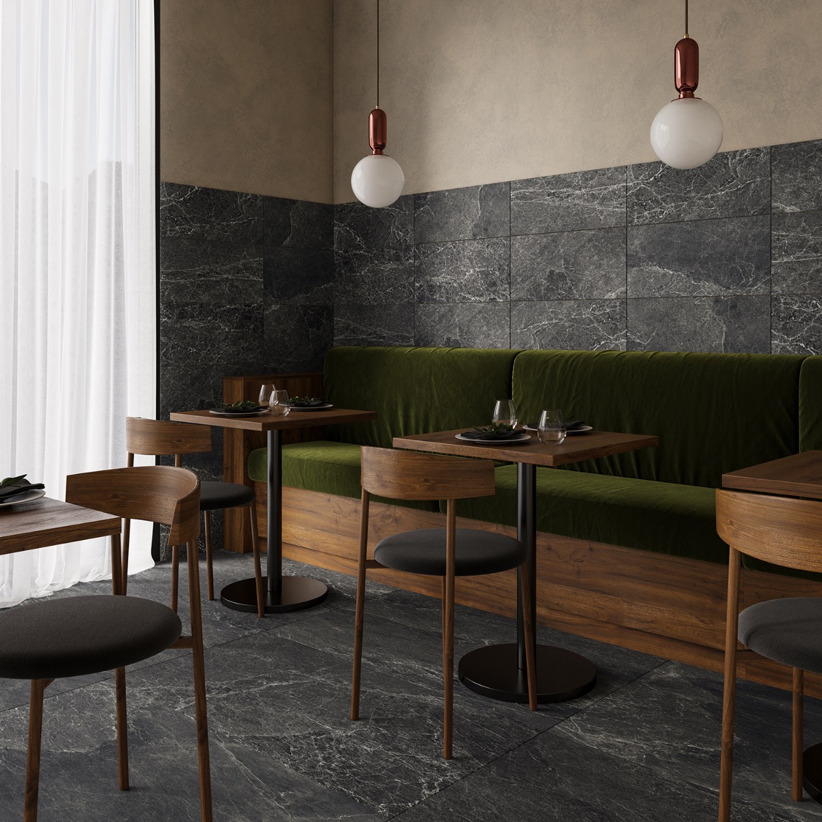 Montech Graphite Gray 24x48 Matte Porcelain Tile