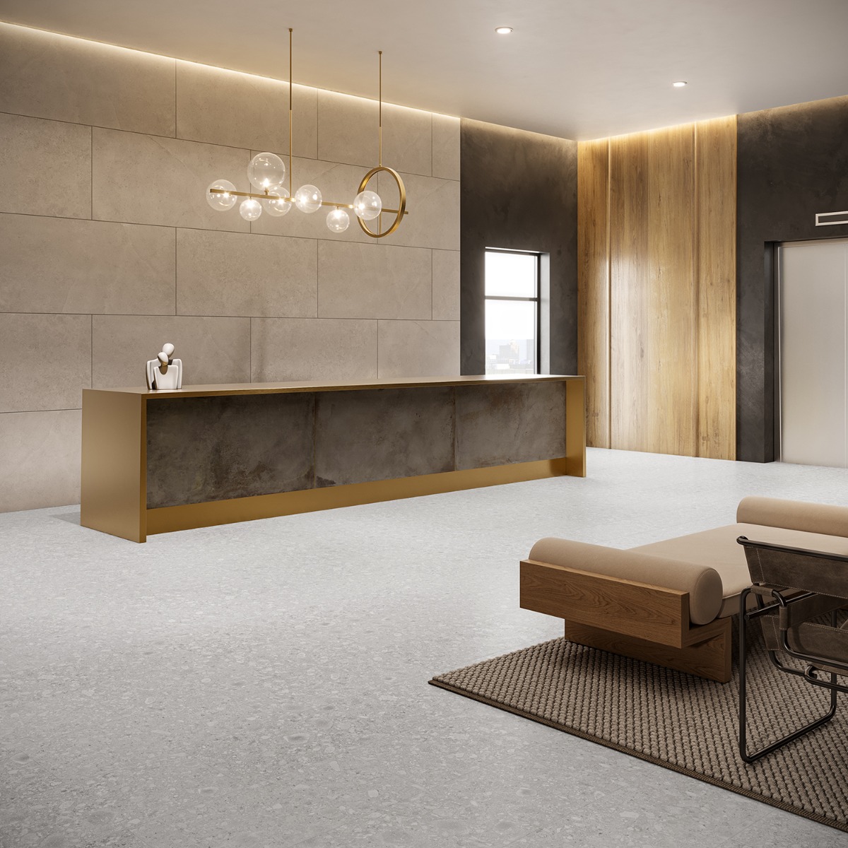 Norr LVT Silver Beige 12x24  - 2.0mm/12mil Wear Layer - Glue Down Matte Luxury Vinyl