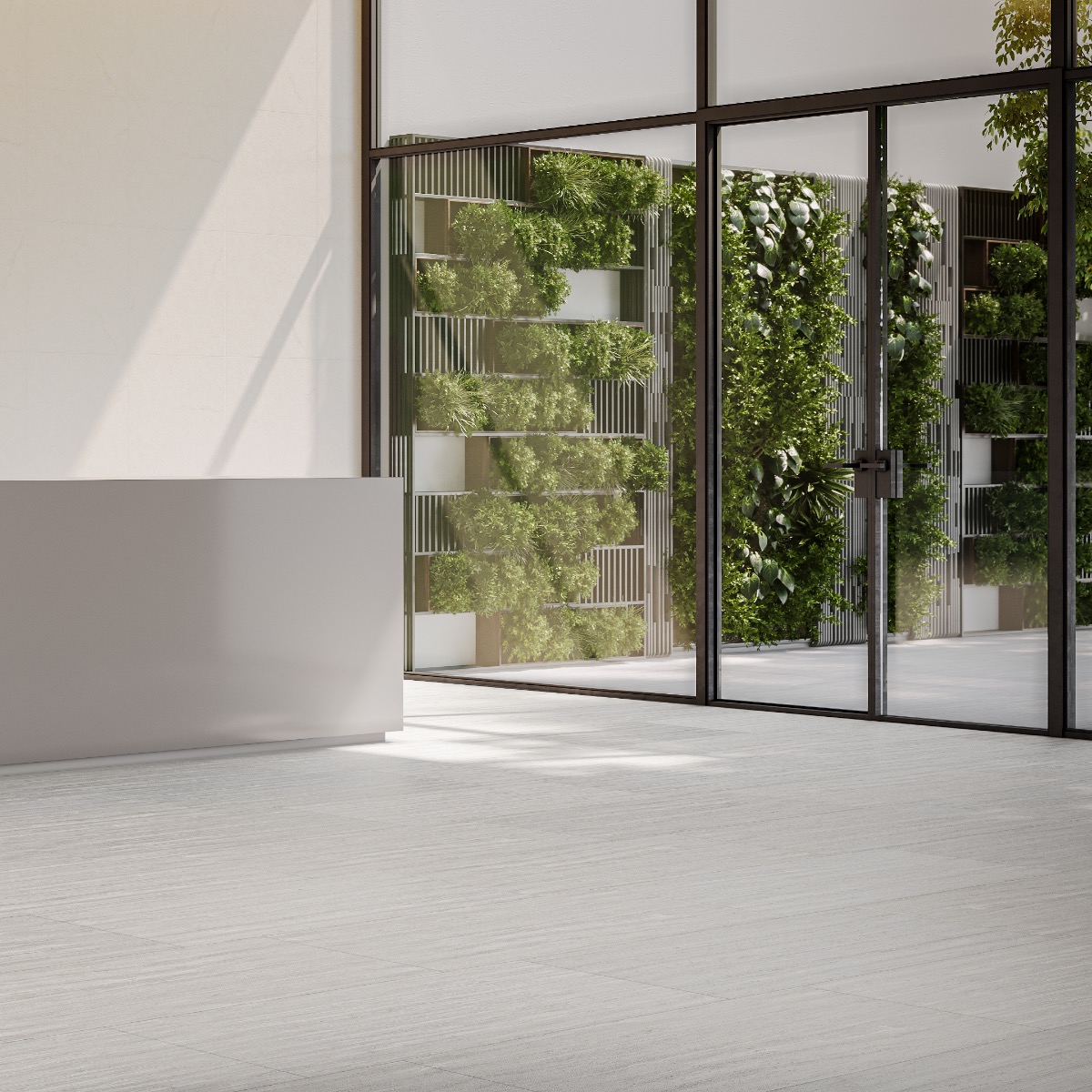 Zenit Gray 24x48 Travertine Look Matte Porcelain Tile