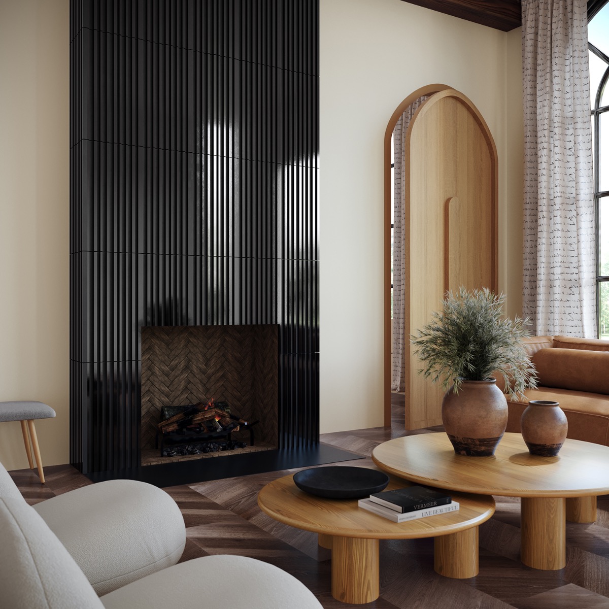 Carver Barcode Nero 12x24 Dimensional Polished  Marble