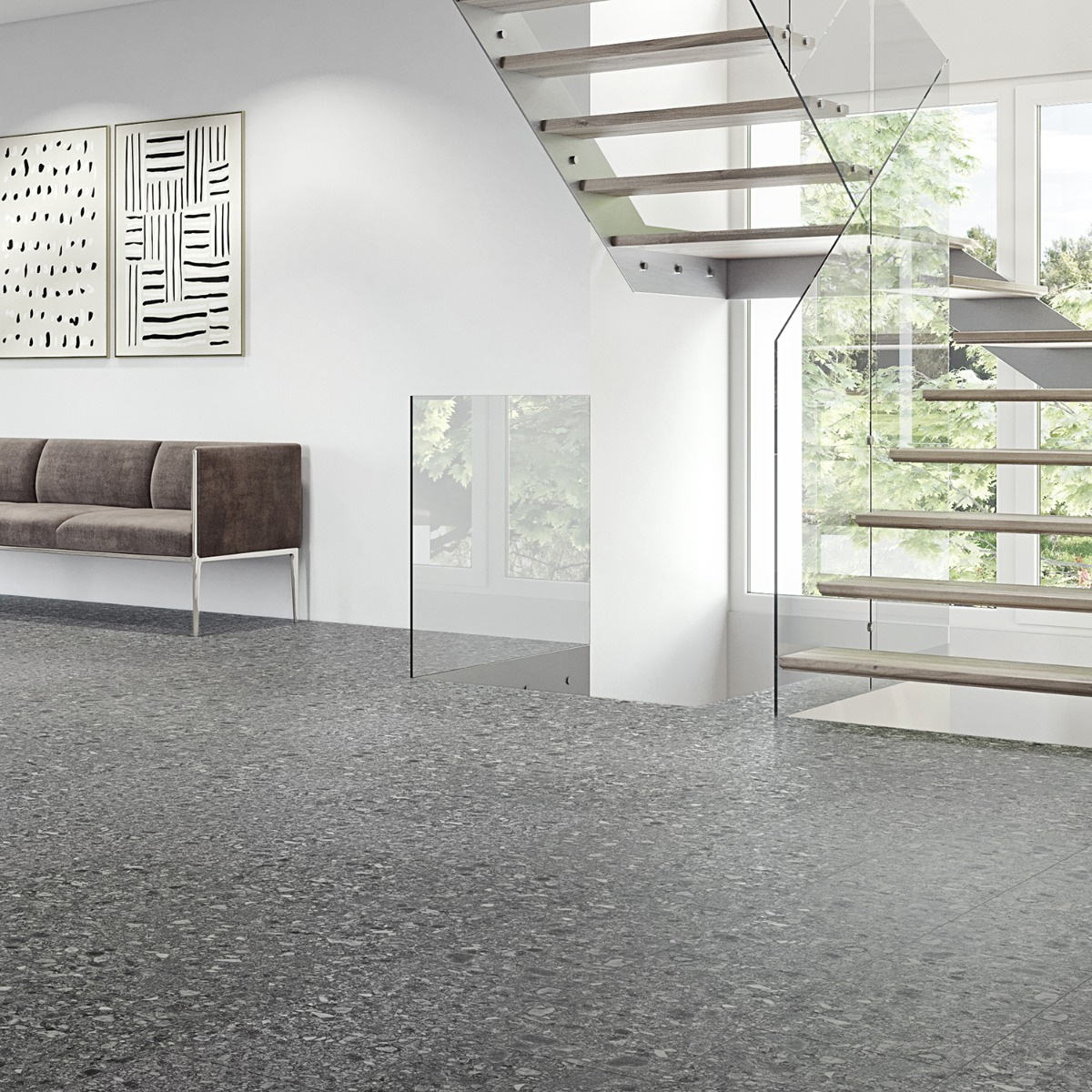 Norr LVT Charcoal 12x24 - 5.0mm/20mil Wear Layer - Rigid Core Click Matte Luxury Vinyl