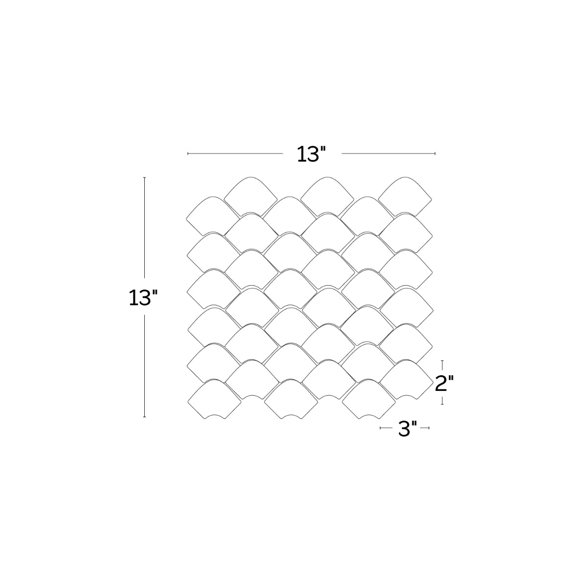 Juniper Gray 2x3 Fishscale Matte Glass Mosaic Tile