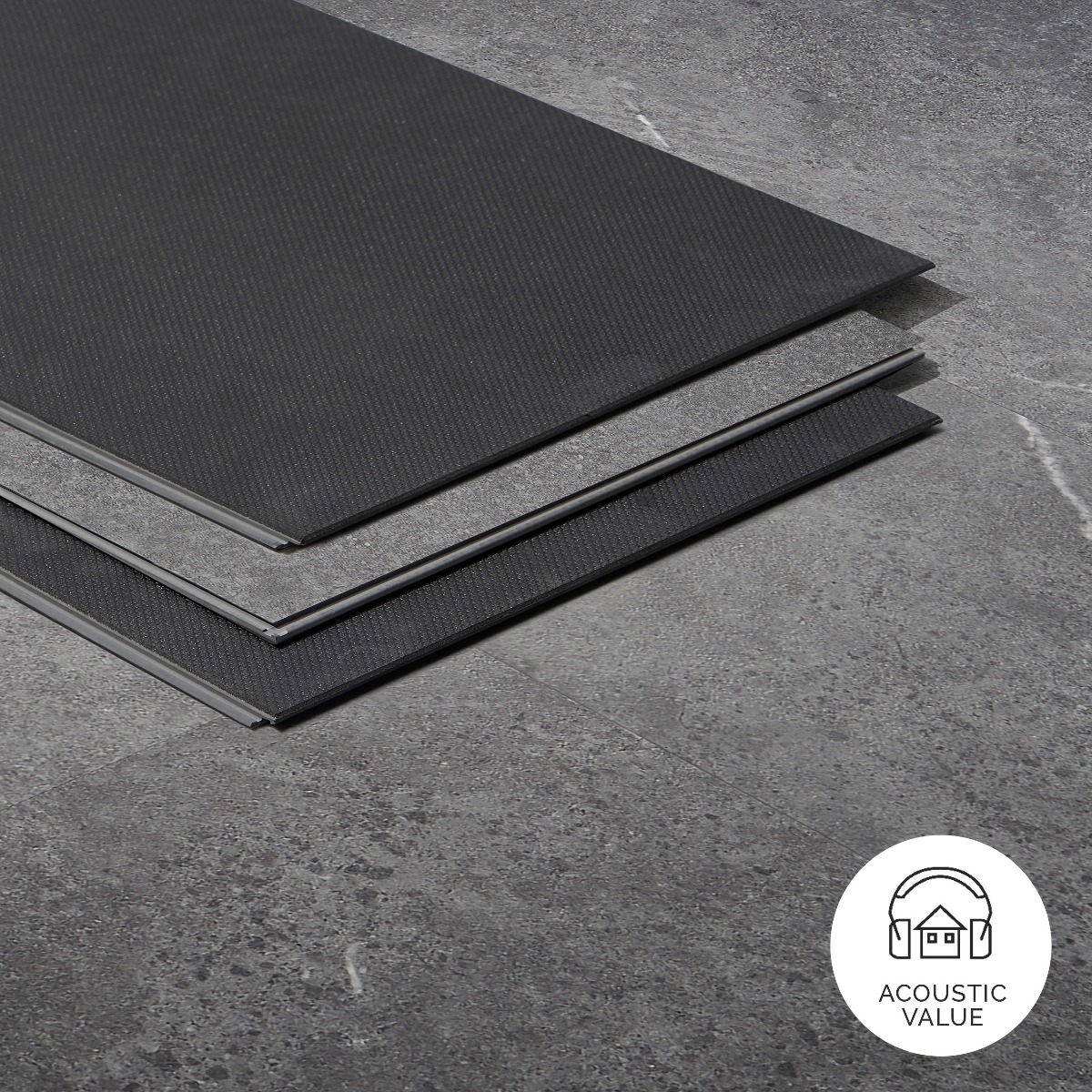 Crosby Juneau Sandstone Dark Gray 12x24 -  5.0mm/28mil Wear Layer - Rigid Click Matte Luxury Vinyl