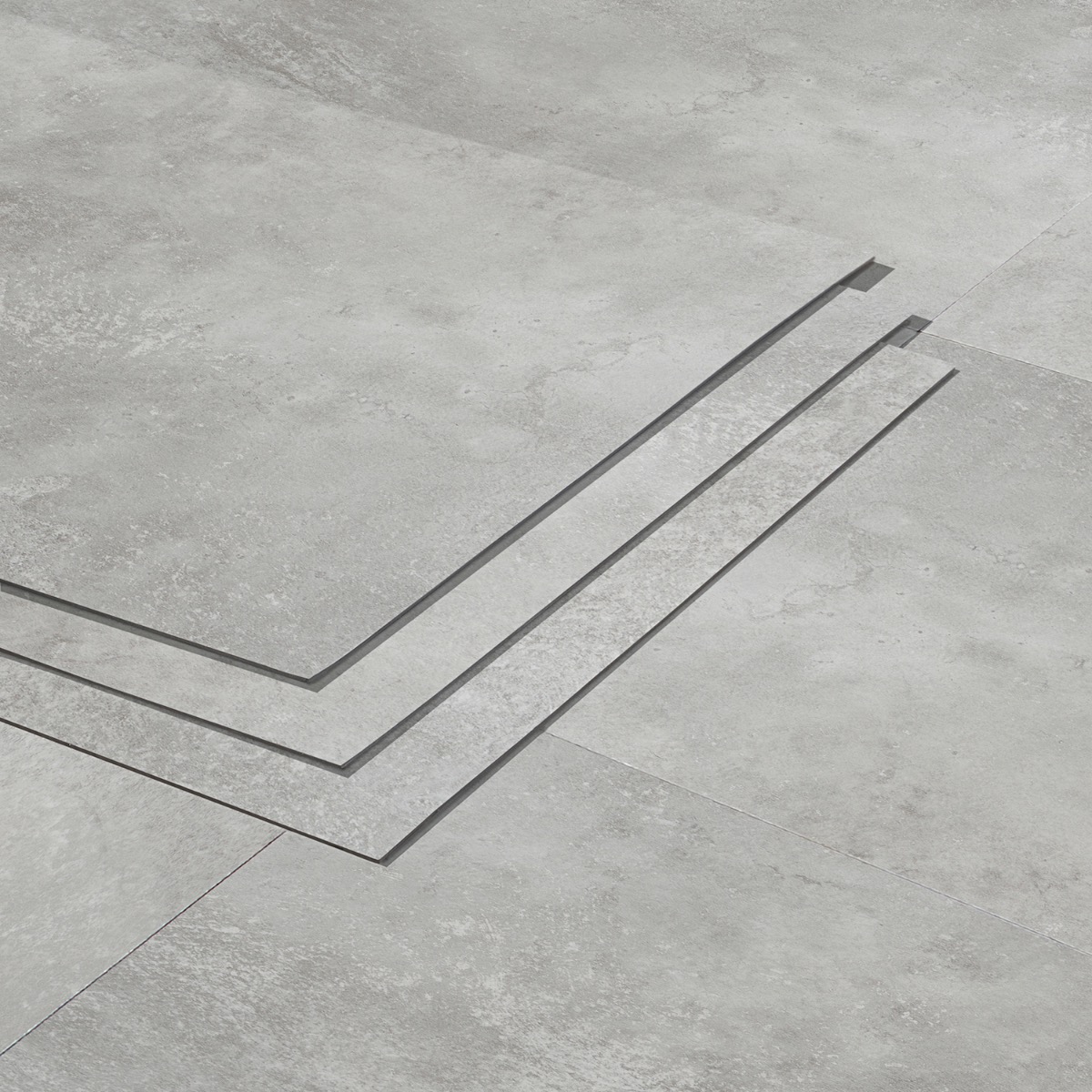 Mercer Metalcrete Platinum 12x24 - 2.0mm/12mil Wear Layer - Glue Down Matte Luxury Vinyl