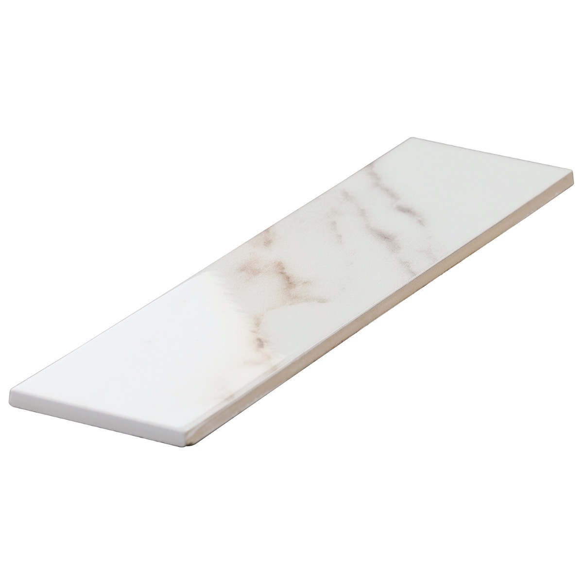 Ducale Calacatta White 3x12 Polished Ceramic Tile