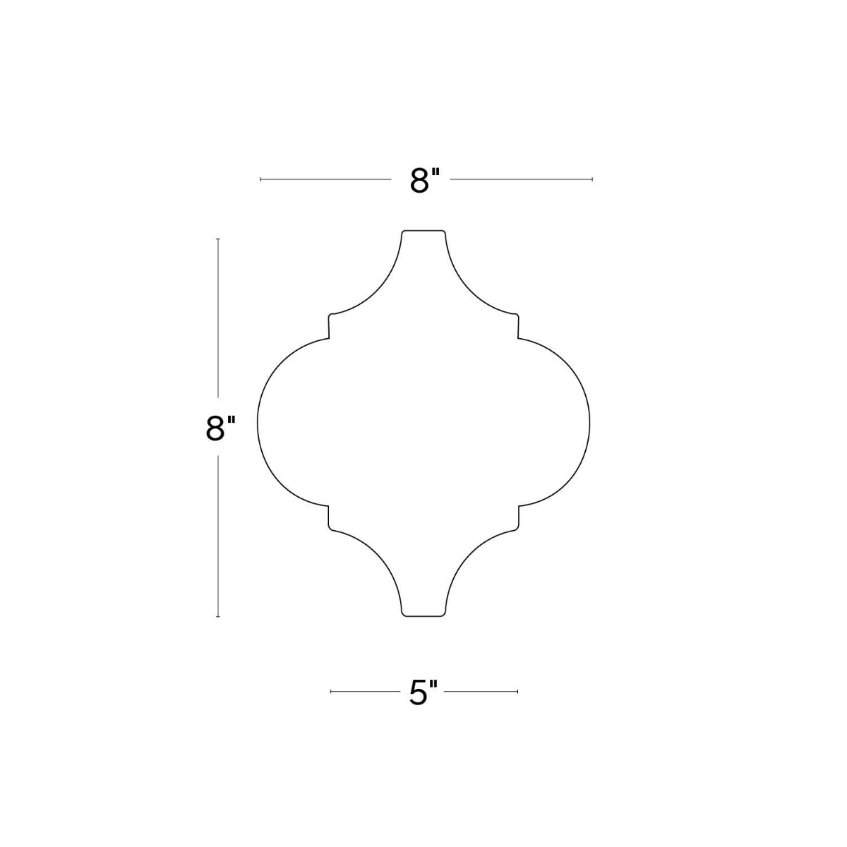 Define Arabesque Metallic 8x8 Polished Porcelain